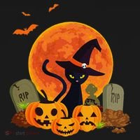 Cute Witch Cat Pumpkin Graveyard Spooky Cat Mom Halloween Visor thumb 3