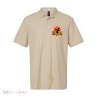 Cute Witch Cat Pumpkin Graveyard Spooky Cat Mom Halloween Polo thumb 0