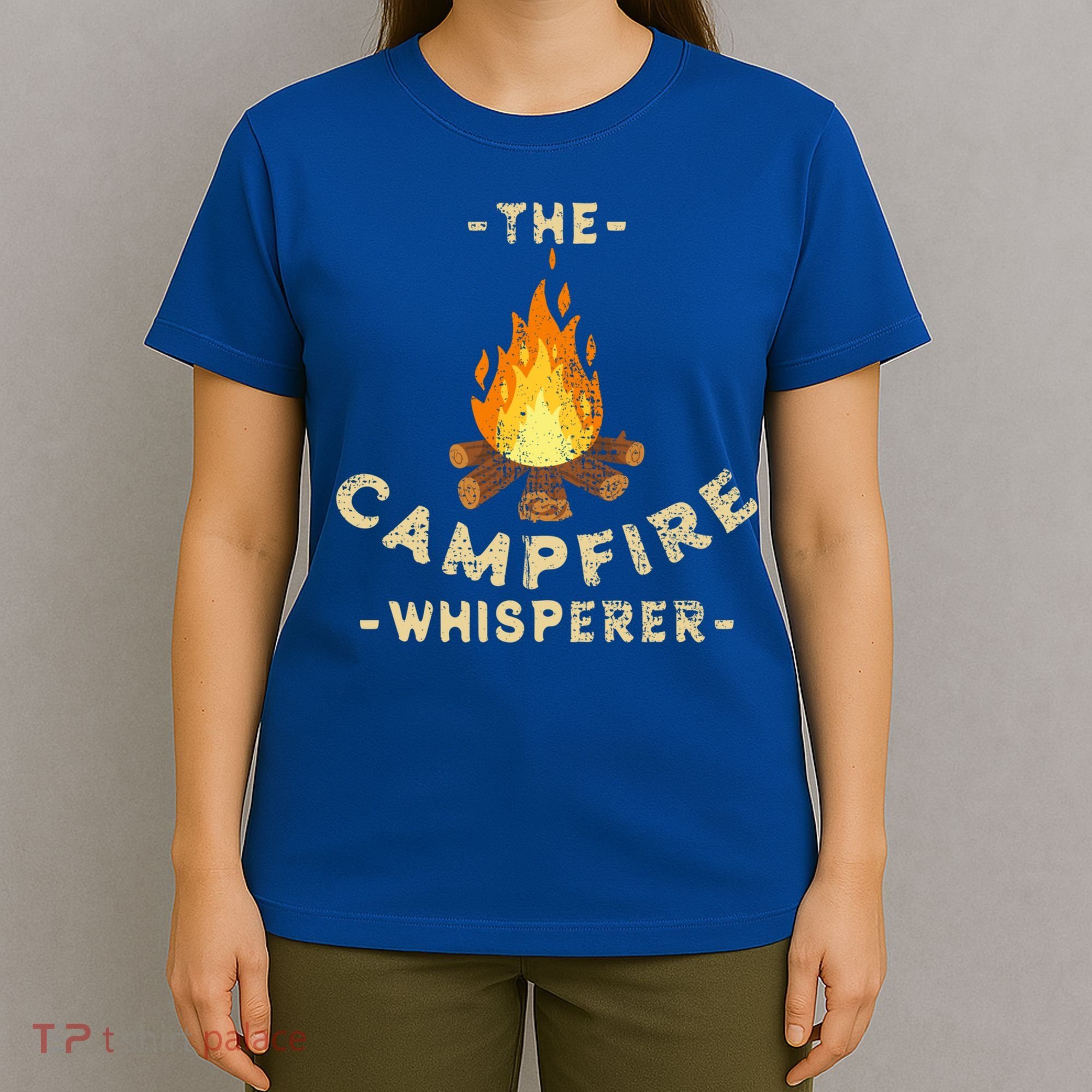 Campfire Whisperer Camping Pun Camper Campfire Funny Gift T-Shirt