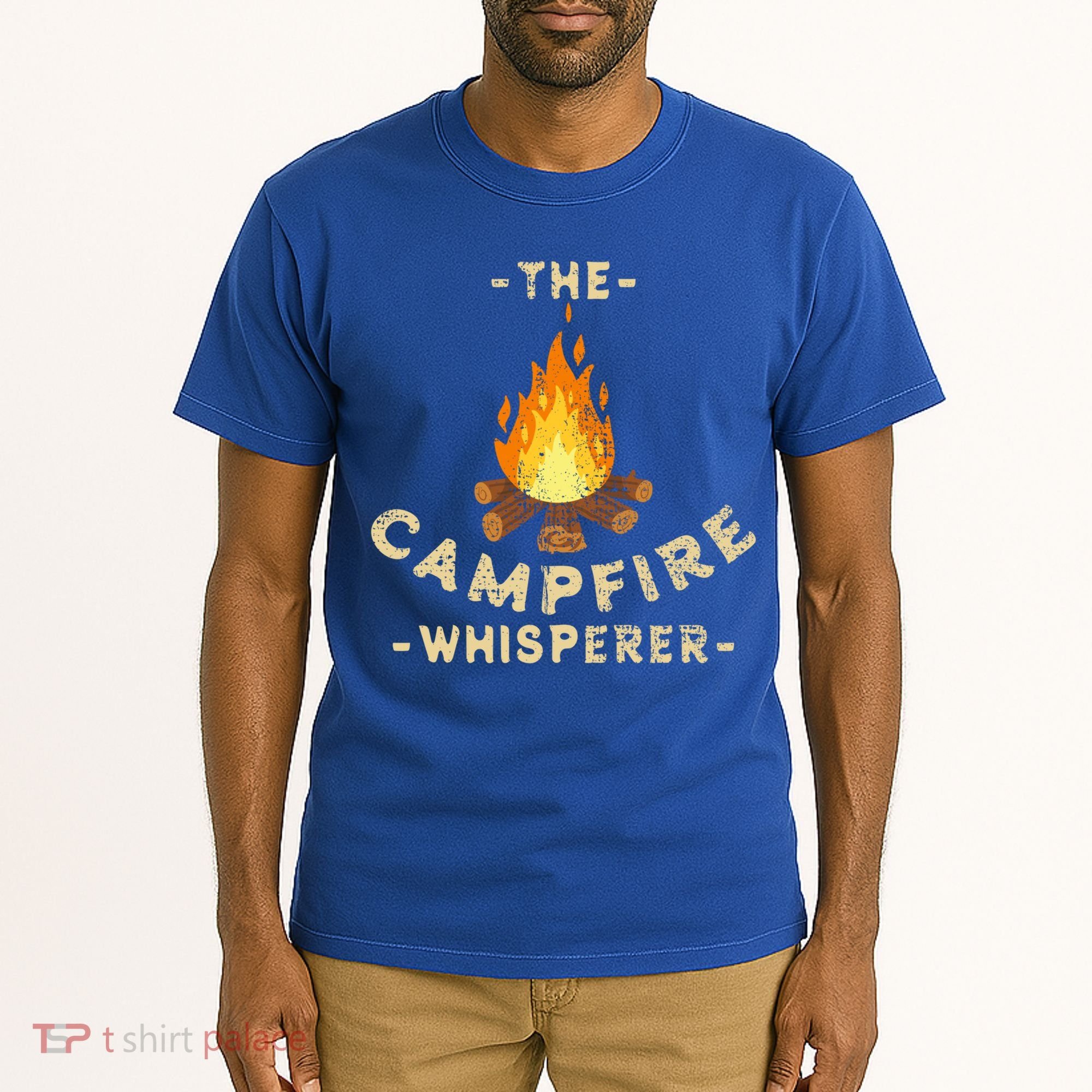 Campfire Whisperer Camping Pun Camper Campfire Funny Gift Tall T-Shirt