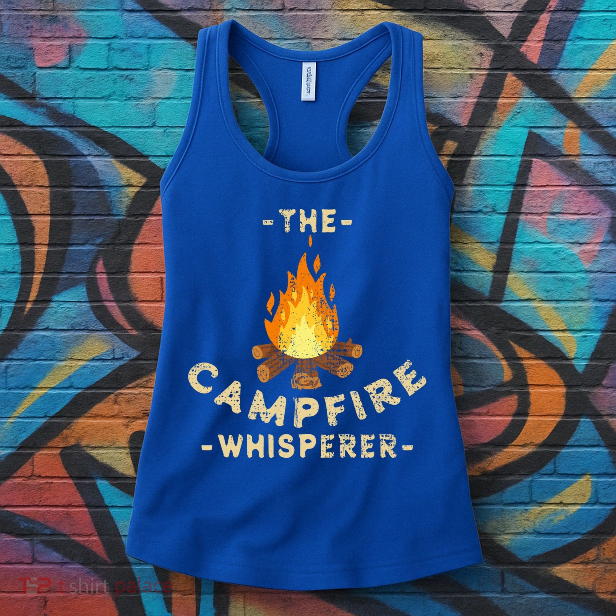 Campfire Whisperer Camping Pun Camper Campfire Funny Gift Women's Tank Top