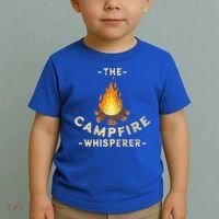 Campfire Whisperer Camping Pun Camper Campfire Funny Gift Toddler T-Shirt thumb 2