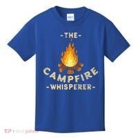 Campfire Whisperer Camping Pun Camper Campfire Funny Gift Kids T-Shirt thumb 0