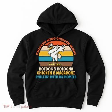 Chicken Wing Chicken Wing Hot Dog Bologna Macaroni Hoodie