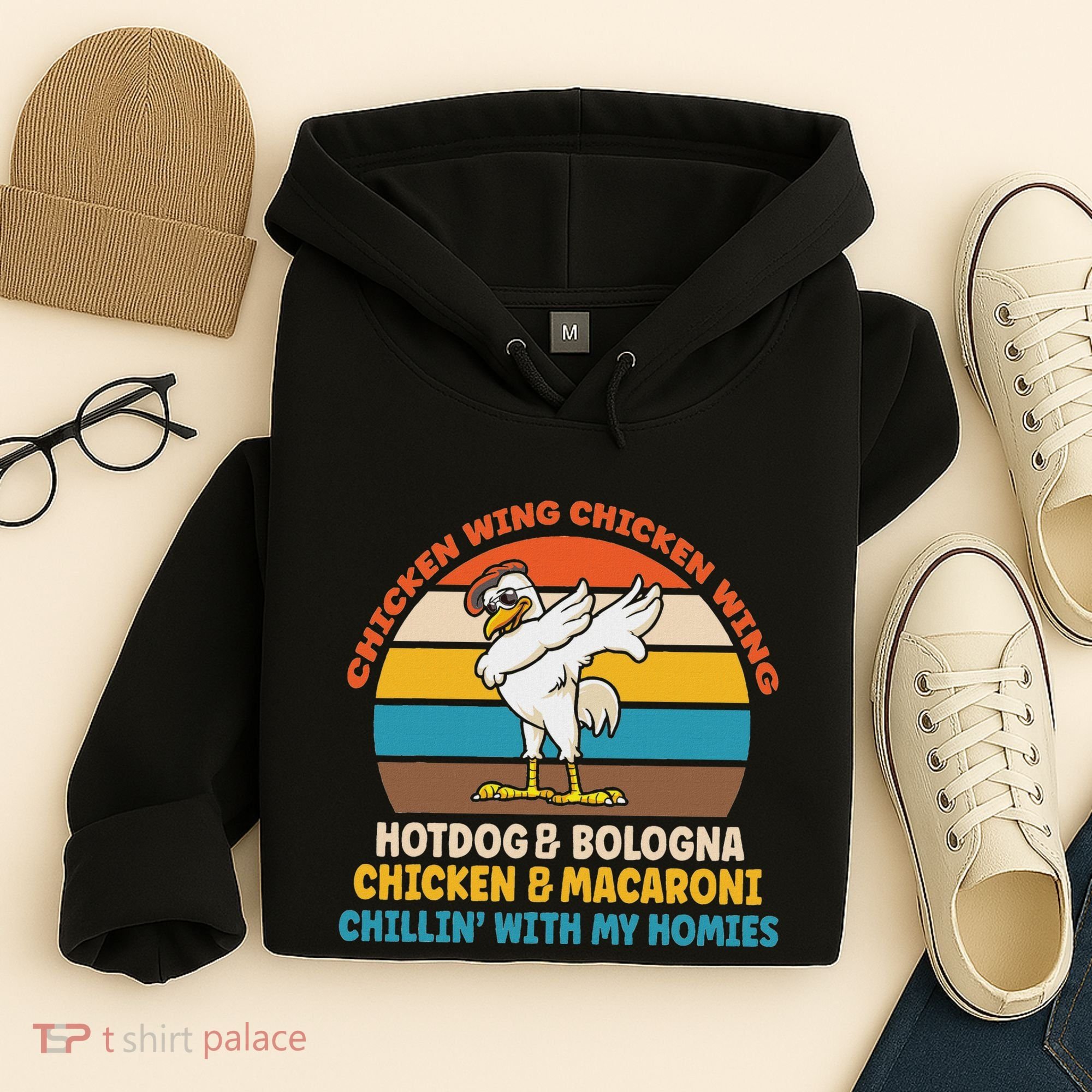 Chicken Wing Chicken Wing Hot Dog Bologna Macaroni Hoodie