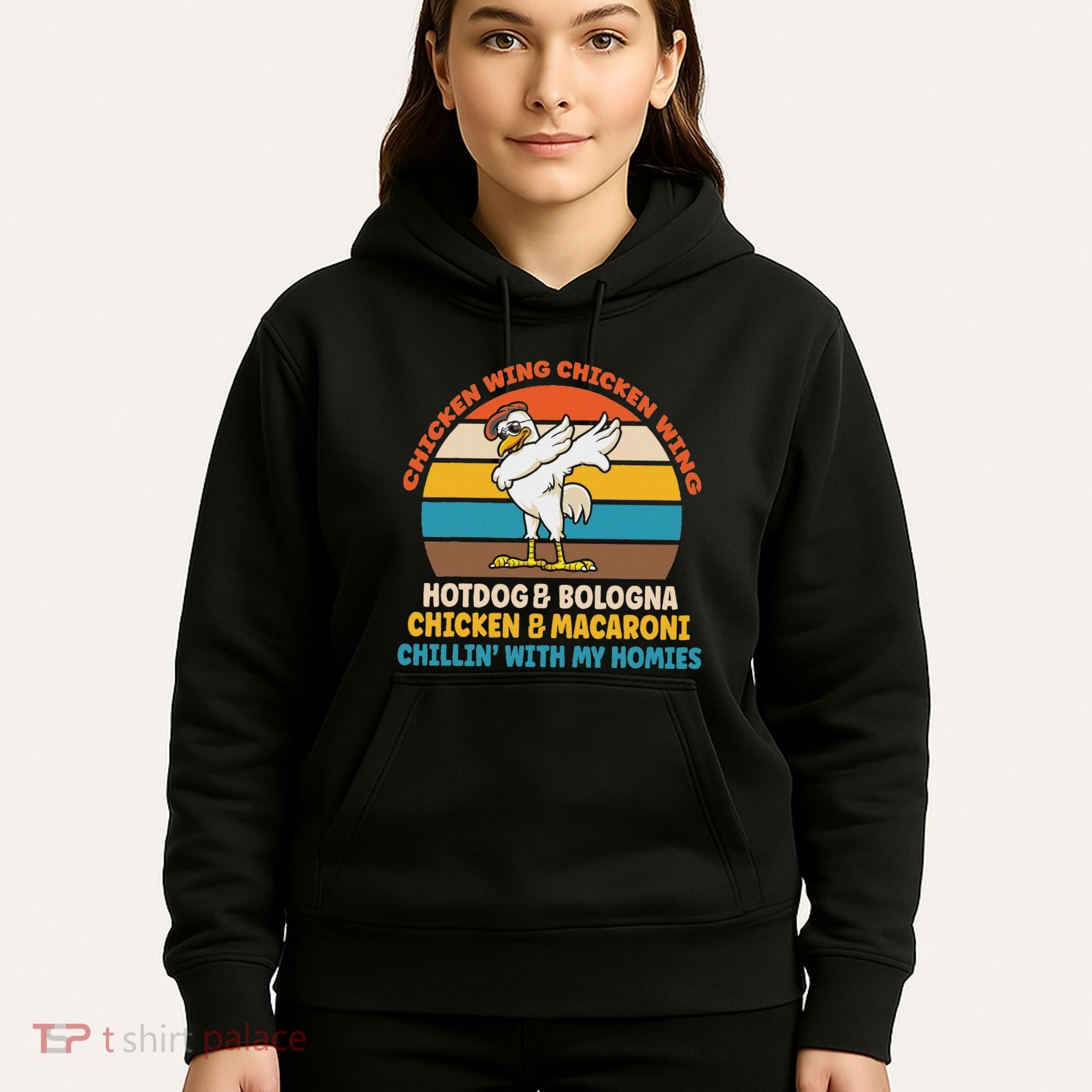 Chicken Wing Chicken Wing Hot Dog Bologna Macaroni Hoodie
