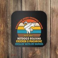Chicken Wing Chicken Wing Hot Dog Bologna Macaroni Coaster thumb 0