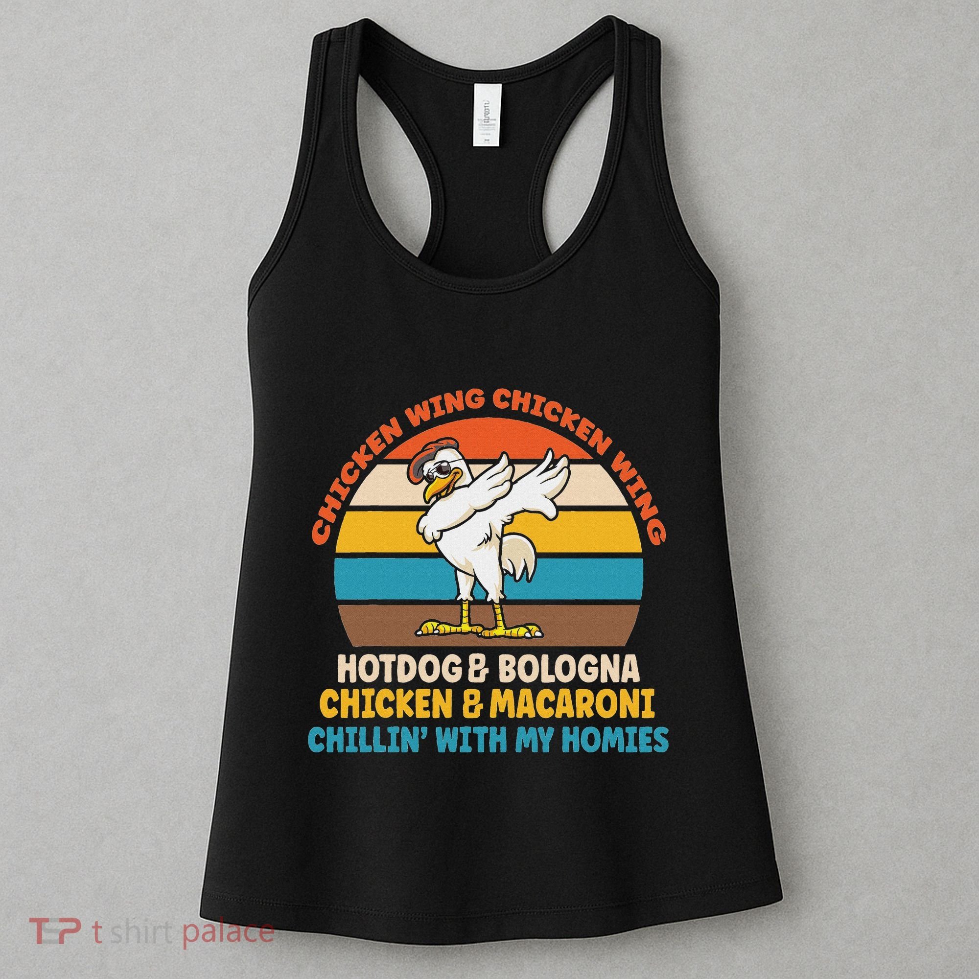 Chicken Wing Chicken Wing Hot Dog Bologna Macaroni Women's Tank Top