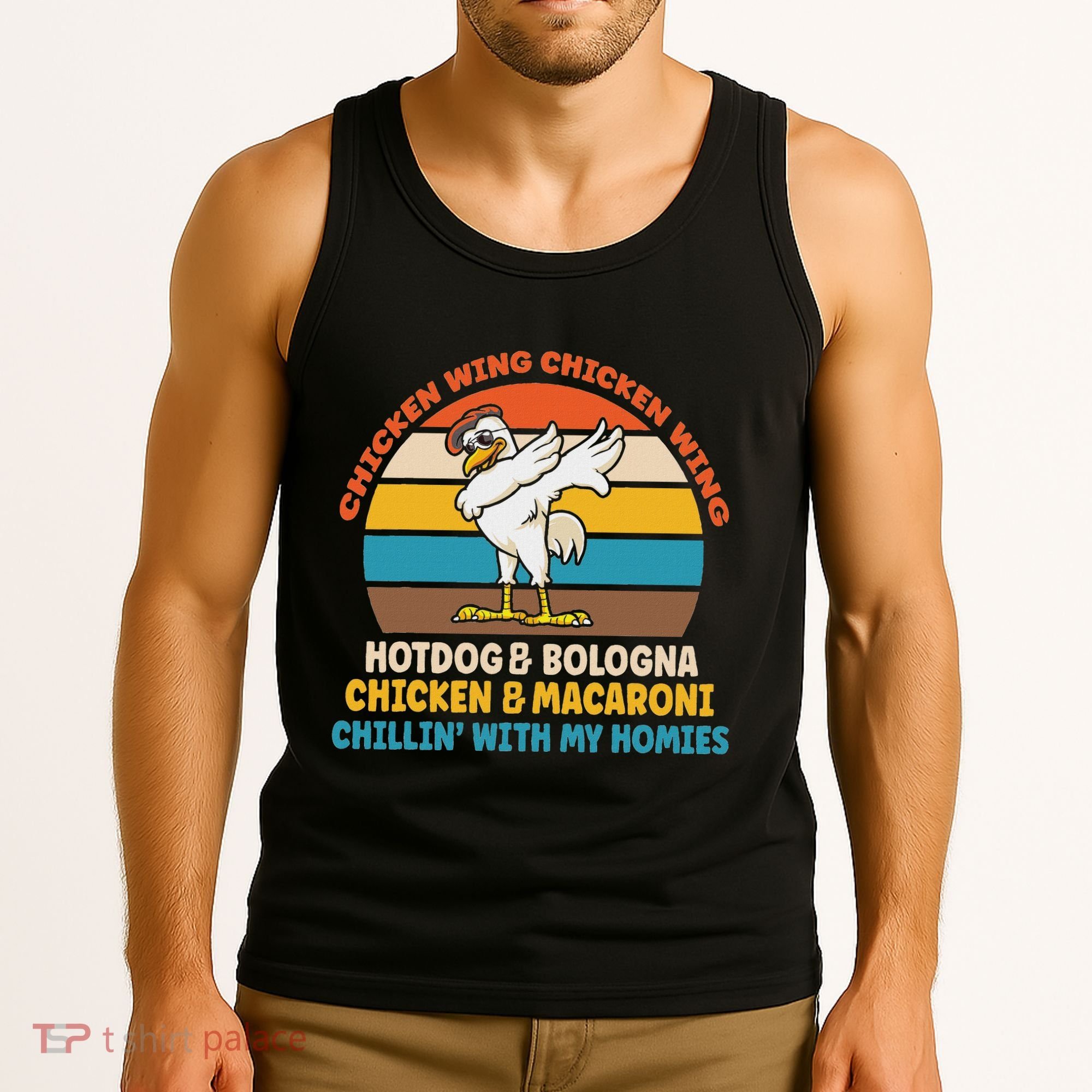 Chicken Wing Chicken Wing Hot Dog Bologna Macaroni Tank Top