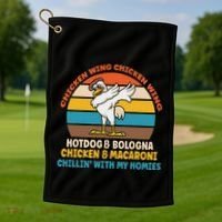 Chicken Wing Chicken Wing Hot Dog Bologna Macaroni Golf Towel thumb 1