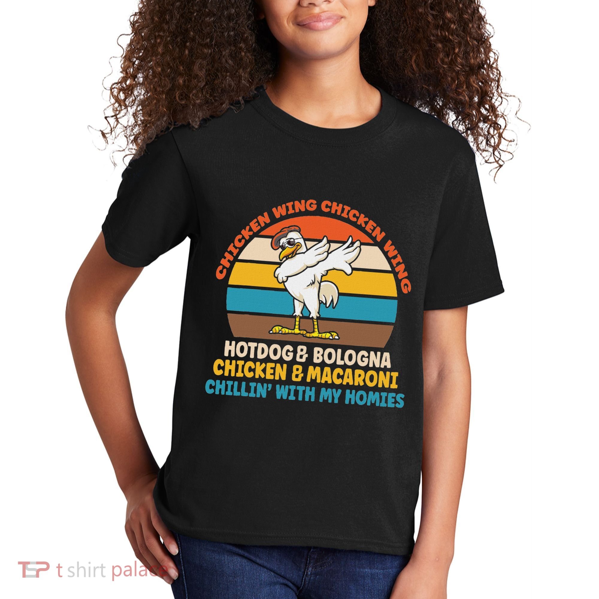 Chicken Wing Chicken Wing Hot Dog Bologna Macaroni Kids T-Shirt