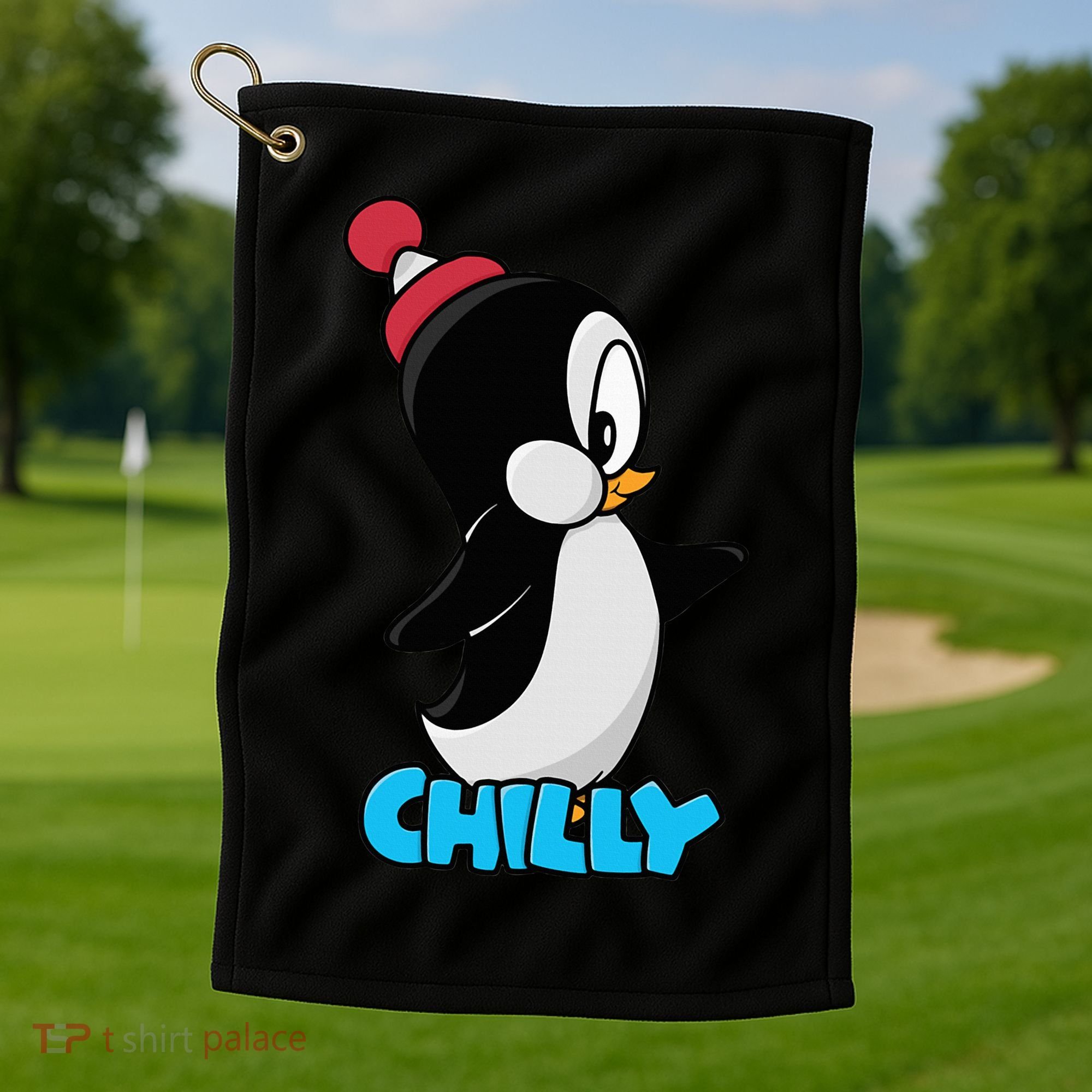 CHILLYS WILLY CARTOON funny animal Golf Towel