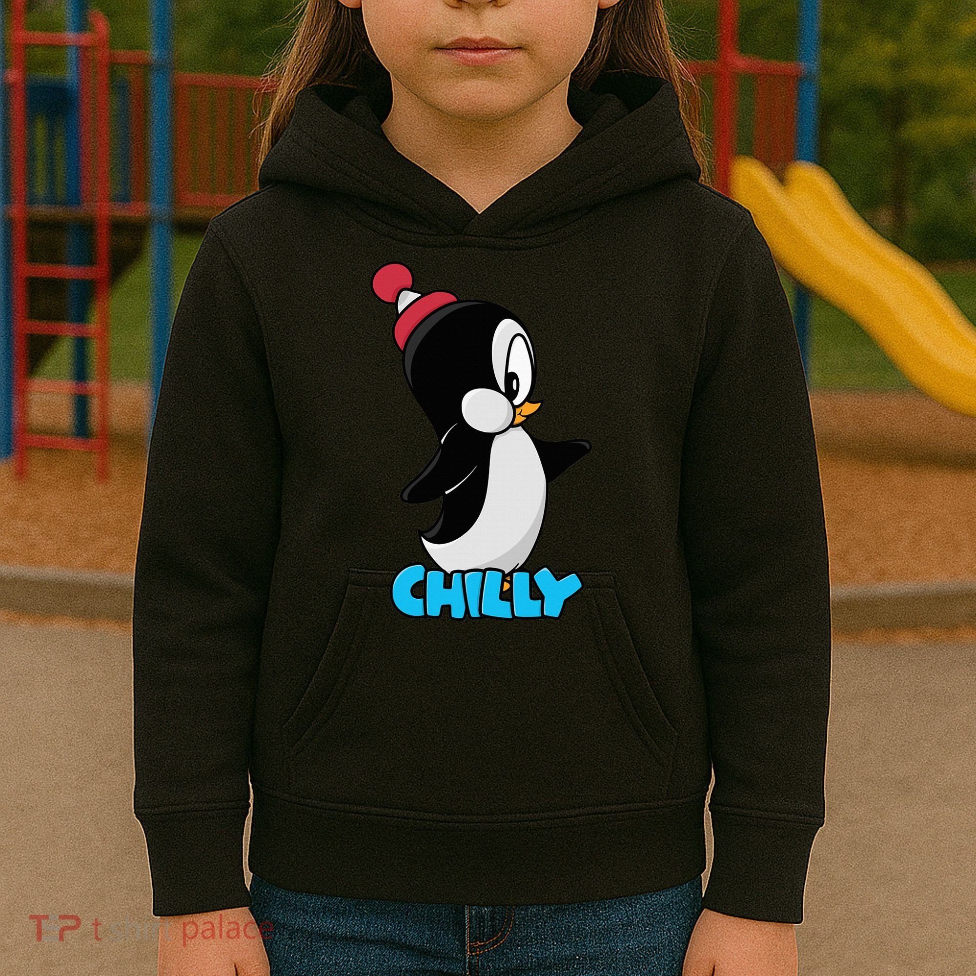 CHILLYS WILLY CARTOON funny animal Kids Hoodie