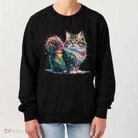 Cat Women Colourful Watercolour Cat Women's Sweatshirt thumb 0