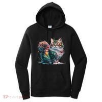 Cat Women Colourful Watercolour Cat Women's Hoodie thumb 0