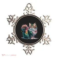 Cat Women Colourful Watercolour Cat Ornament thumb 0