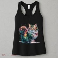 Cat Women Colourful Watercolour Cat Women's Tank Top thumb 3