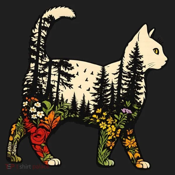 Cat Wilderness Golf Towel