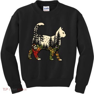 Cat Wilderness Kids Sweatshirt
