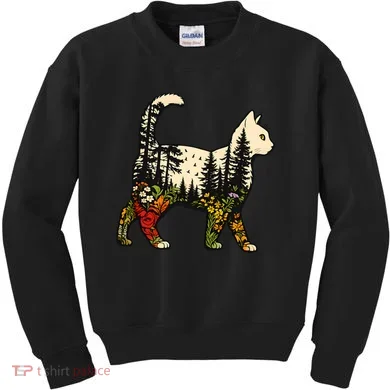Cat Wilderness Kids Sweatshirt