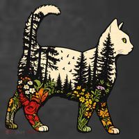 Cat Wilderness Women's Hoodie thumb 2