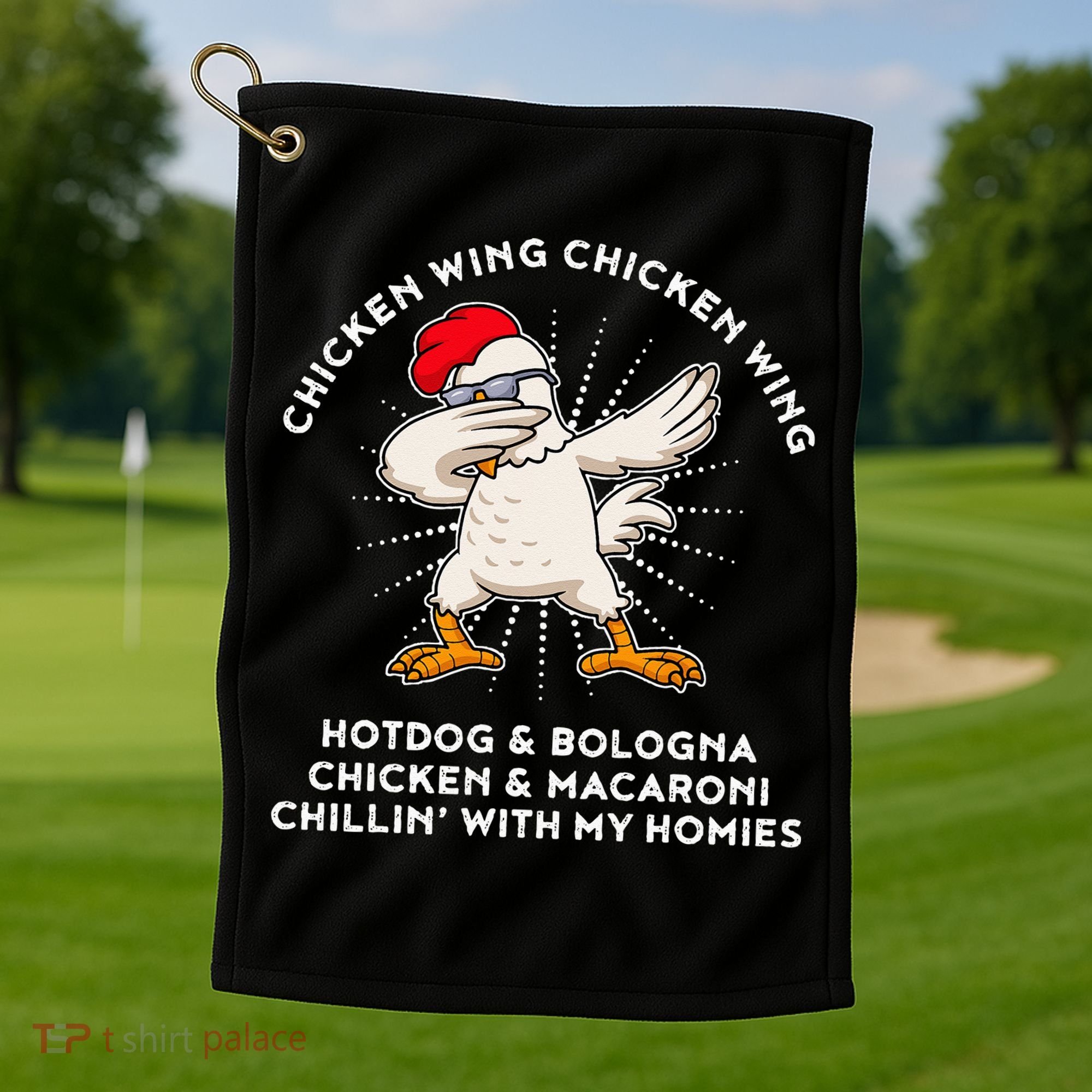 Chicken Wing Chicken Wing Hot Dog Golf Towel