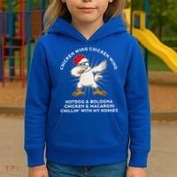 Chicken Wing Chicken Wing Hot Dog Kids Hoodie thumb 3