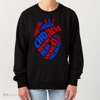 Chd Warrior Congenital Heart Disease Awareness Funny Gift Women's Sweatshirt thumb 0