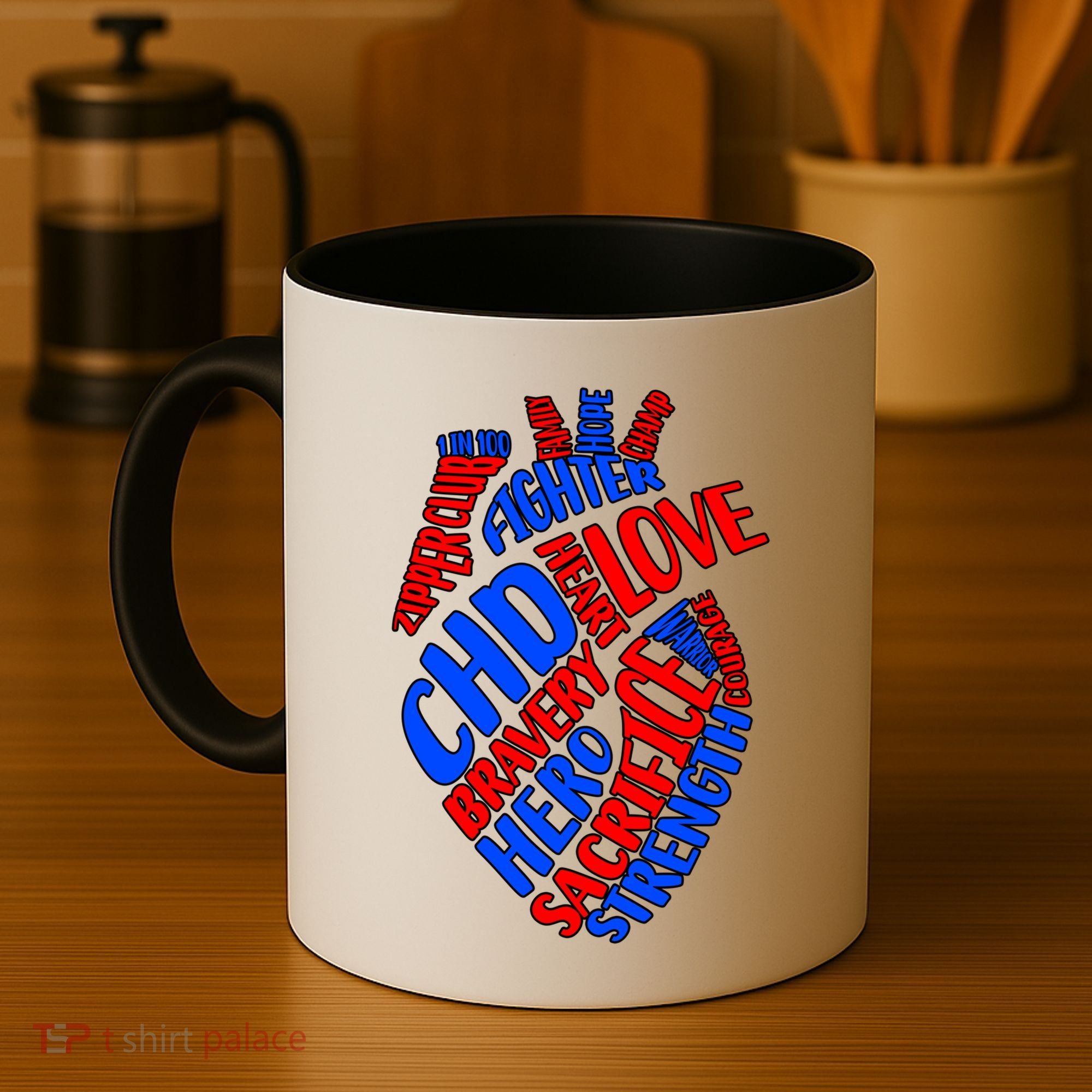 Chd Warrior Congenital Heart Disease Awareness Funny Gift Coffee Mug