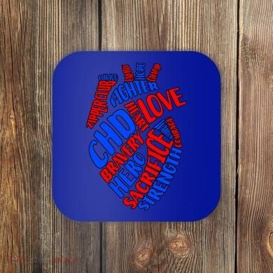 Chd Warrior Congenital Heart Disease Awareness Funny Gift Coaster