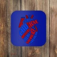 Chd Warrior Congenital Heart Disease Awareness Funny Gift Coaster thumb 0