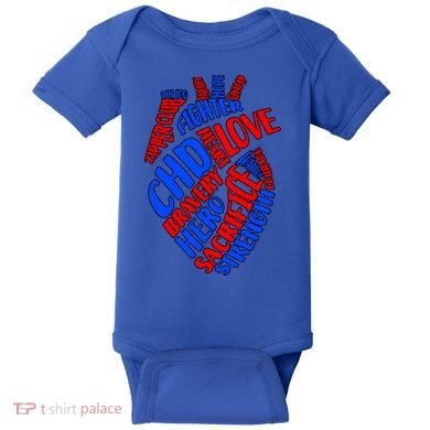 Chd Warrior Congenital Heart Disease Awareness Funny Gift Baby Bodysuit