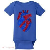 Chd Warrior Congenital Heart Disease Awareness Funny Gift Baby Bodysuit thumb 0