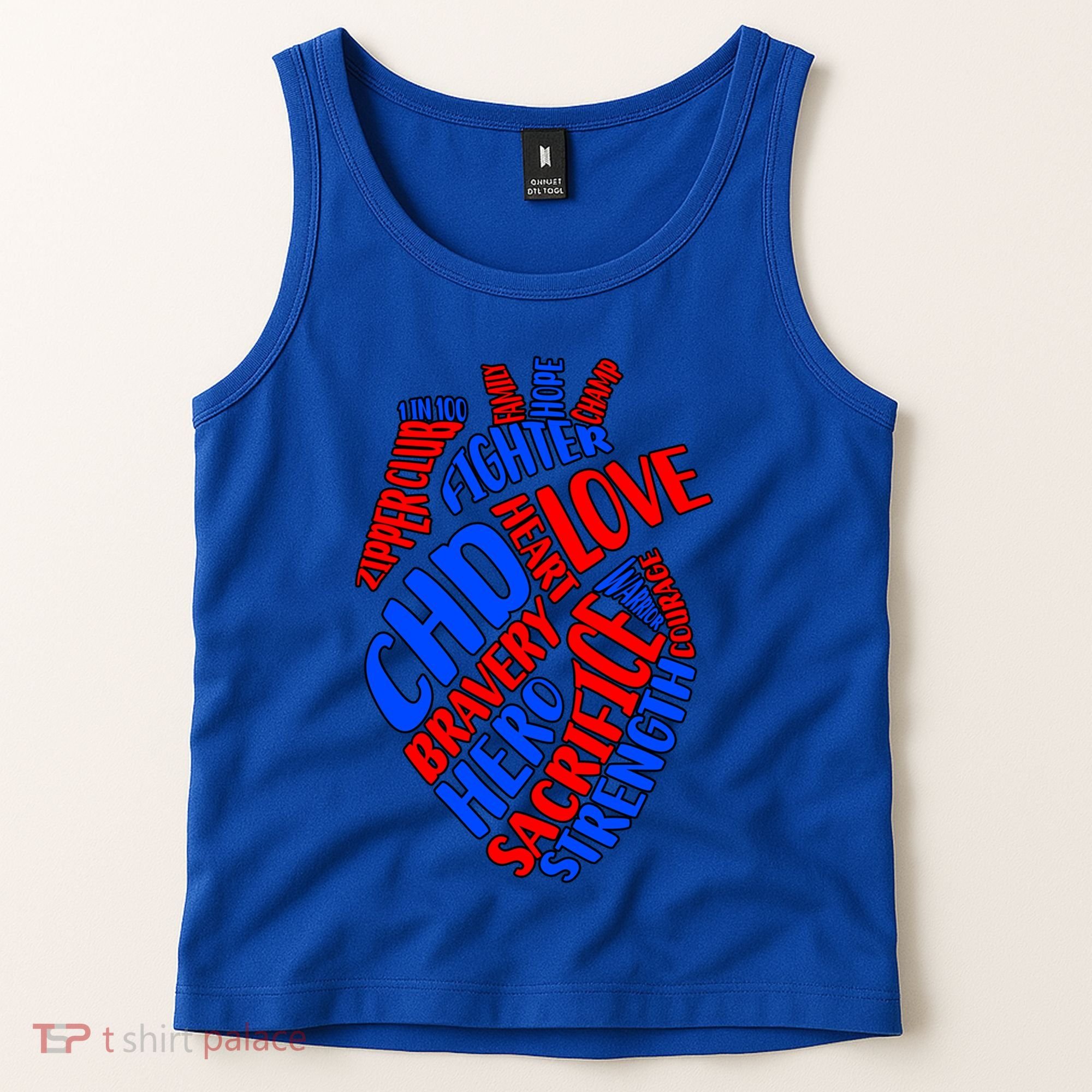 Chd Warrior Congenital Heart Disease Awareness Funny Gift Tank Top