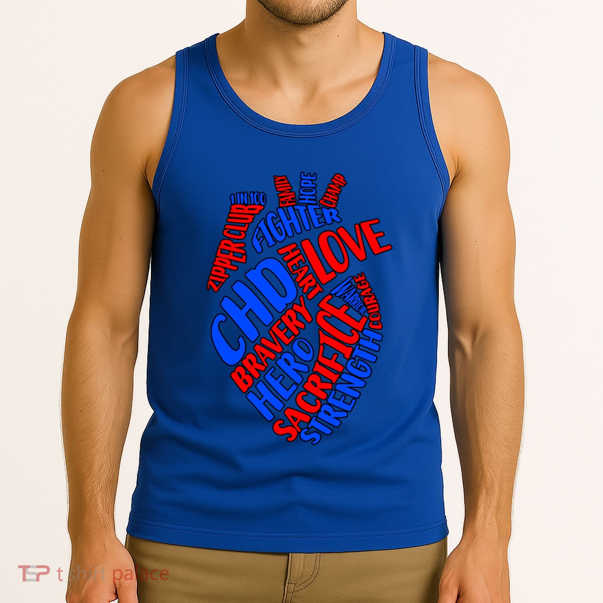 Chd Warrior Congenital Heart Disease Awareness Funny Gift Tank Top