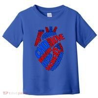 Chd Warrior Congenital Heart Disease Awareness Funny Gift Toddler T-Shirt thumb 0