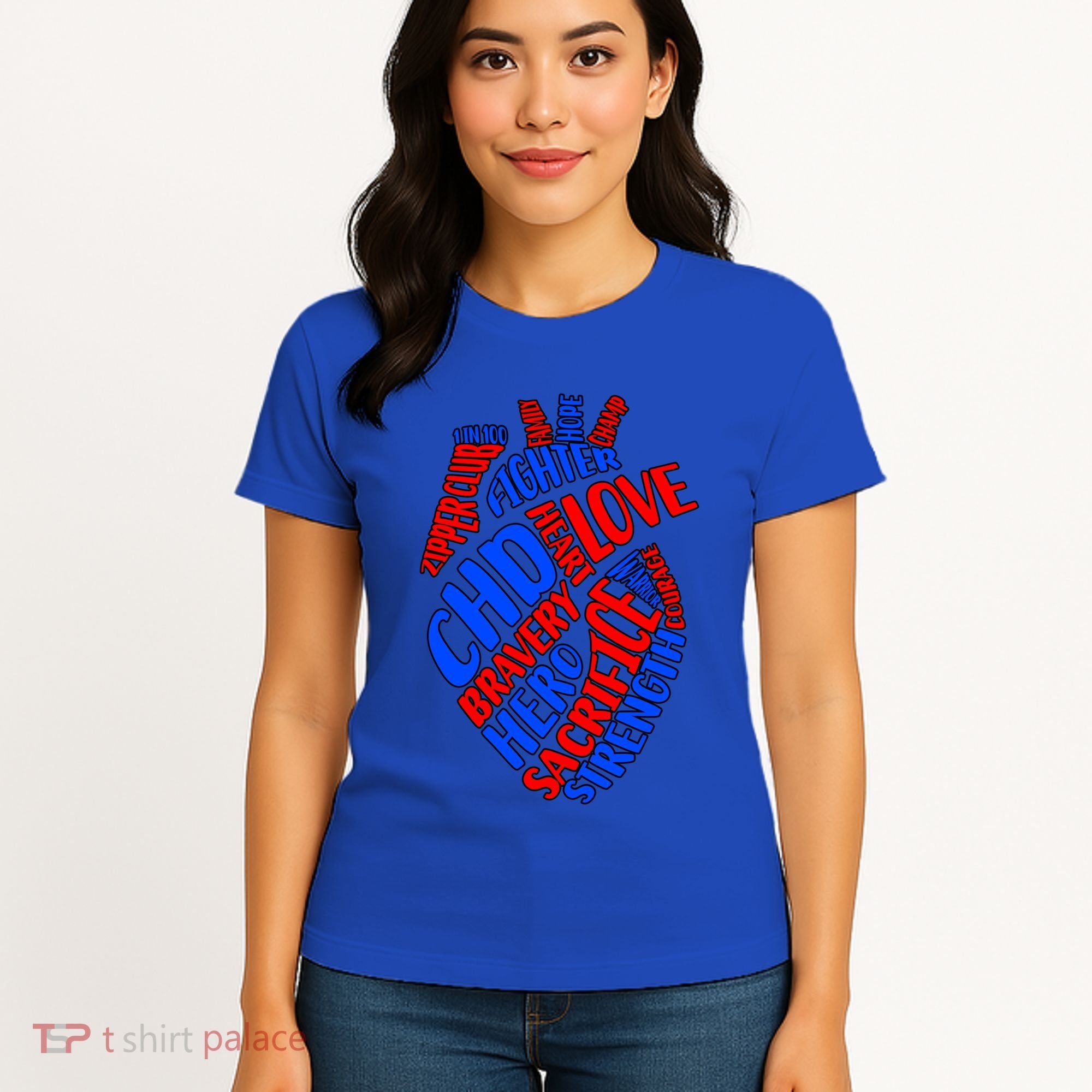 Chd Warrior Congenital Heart Disease Awareness Funny Gift Women's T-Shirt