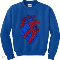 Chd Warrior Congenital Heart Disease Awareness Funny Gift Kids Sweatshirt thumb 0