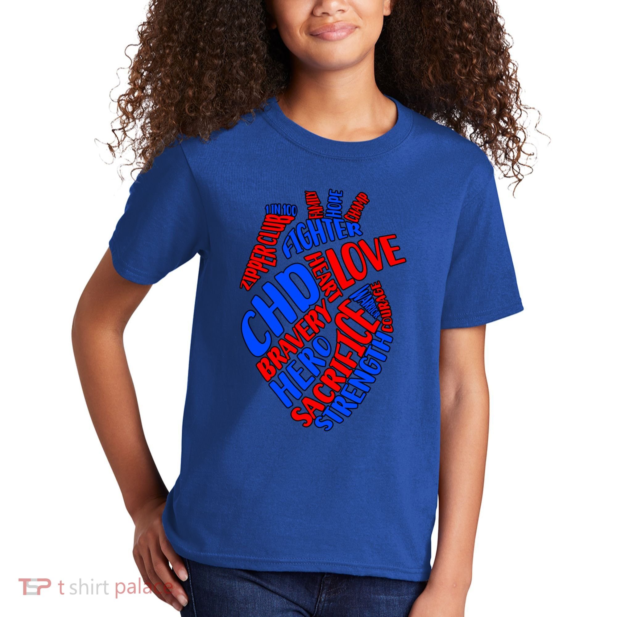 Chd Warrior Congenital Heart Disease Awareness Funny Gift Kids T-Shirt