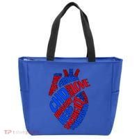 Chd Warrior Congenital Heart Disease Awareness Funny Gift Tote Bag thumb 0
