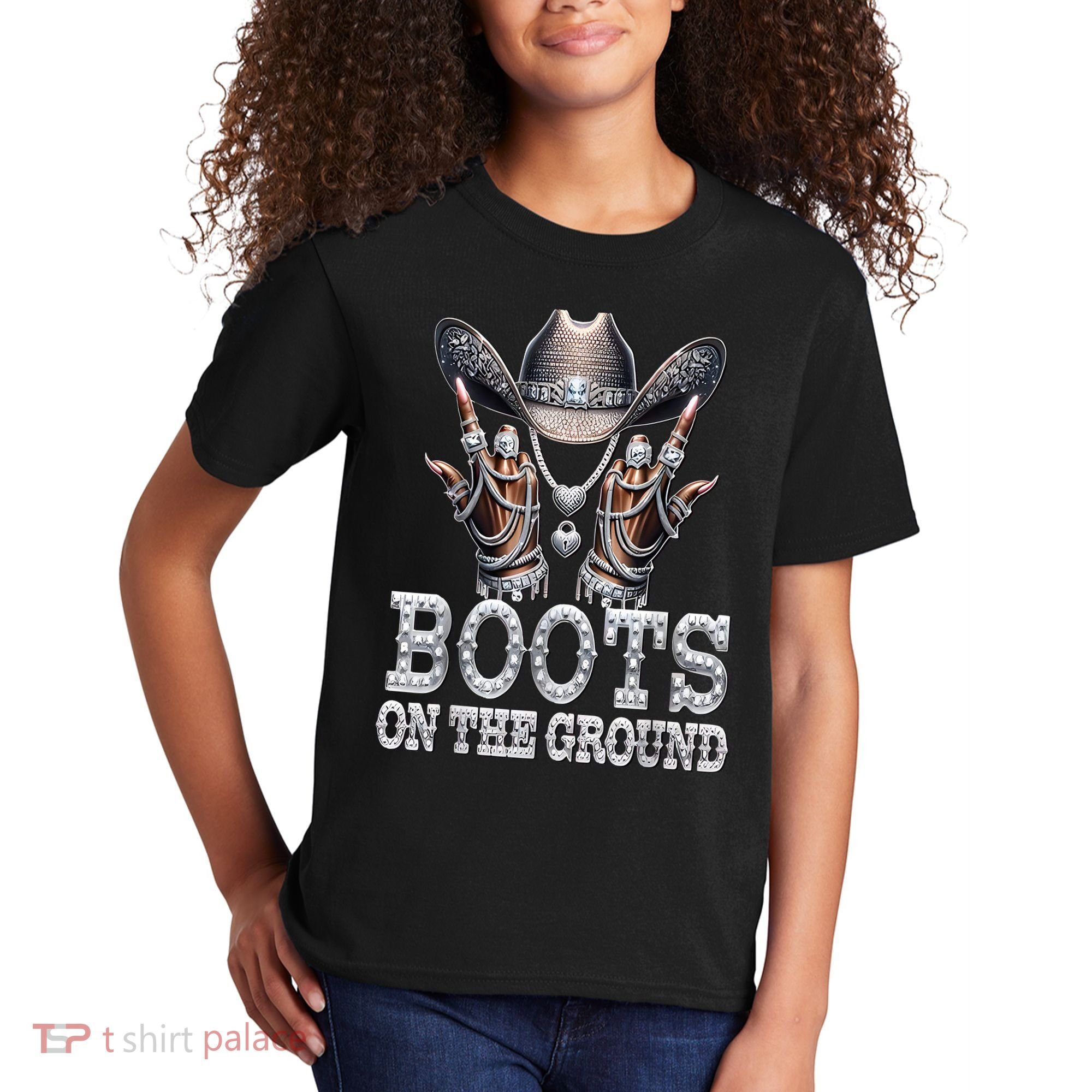 Cowboy Western Cowgirl Linedance  Kids T-Shirt