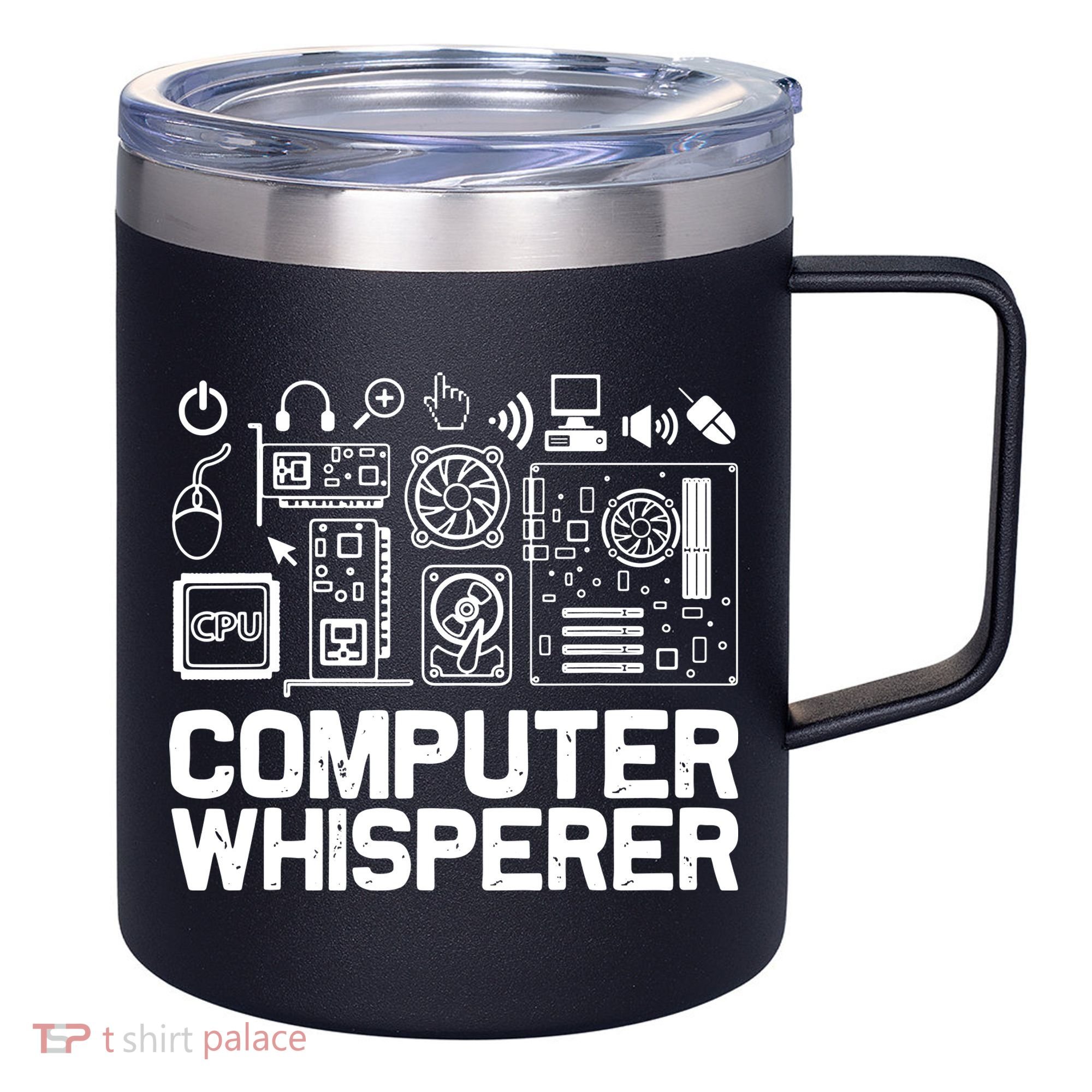 Computer Whisperer 12oz Stainless Steel Coffee Mug