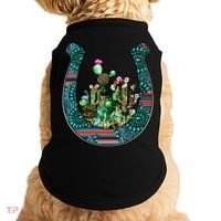 Country Western Cactus Sunflower Horseshoe Gift Doggie Tank thumb 0