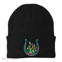 Country Western Cactus Sunflower Horseshoe Gift Beanie thumb 0