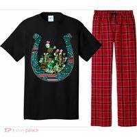 Country Western Cactus Sunflower Horseshoe Gift Pajama Set thumb 0