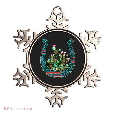 Country Western Cactus Sunflower Horseshoe Gift Ornament