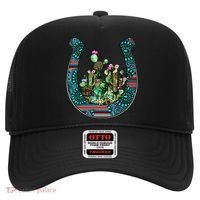 Country Western Cactus Sunflower Horseshoe Gift Hat thumb 0
