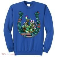 Country Western Cactus Sunflower Horseshoe Gift Sweatshirt thumb 0
