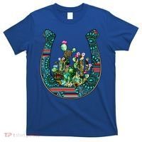 Country Western Cactus Sunflower Horseshoe Gift T-Shirt thumb 0