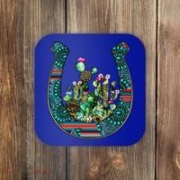 Country Western Cactus Sunflower Horseshoe Gift Coaster thumb 0